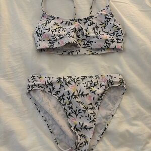 Swim suit set floral pattern